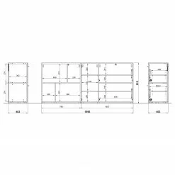 Germania Sideboard Coruna - Weiß / Eiche Grandson Dekor -Büromöbel Verkäufe 1000168938 190403 11353400042 GALLERYIMAGES P000000001000168938