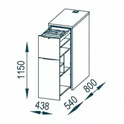 Maja Möbel Container eDJUST II - Hochglanz Weiß / Eiche Riviera Dekor -Büromöbel Verkäufe 1000170532 190423 11481700032 GALLERYIMAGES P000000001000170532