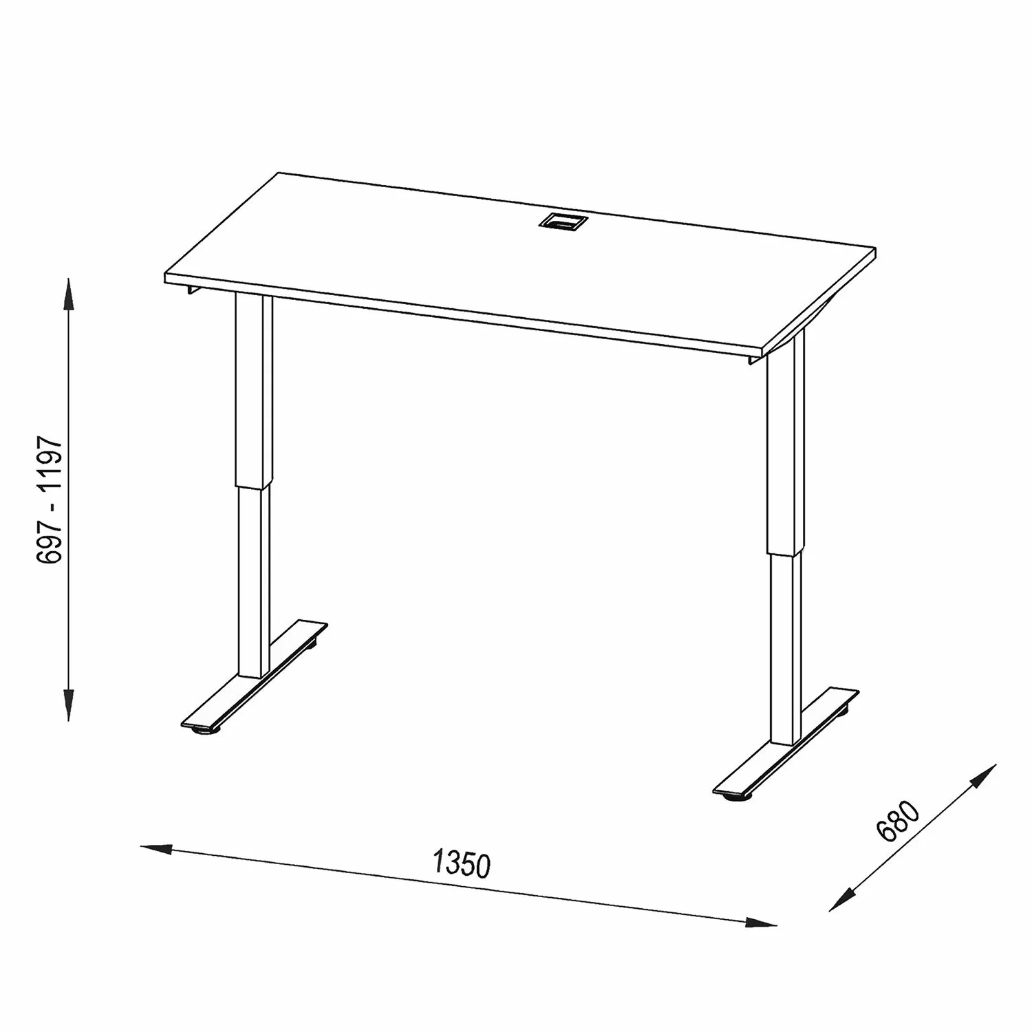 Maja Möbel Schreibtisch eDJUST I - Hellgrau / Platingrau 8 Maja Möbel Schreibtisch eDJUST I - Hellgrau / Platingrau – Bild 6