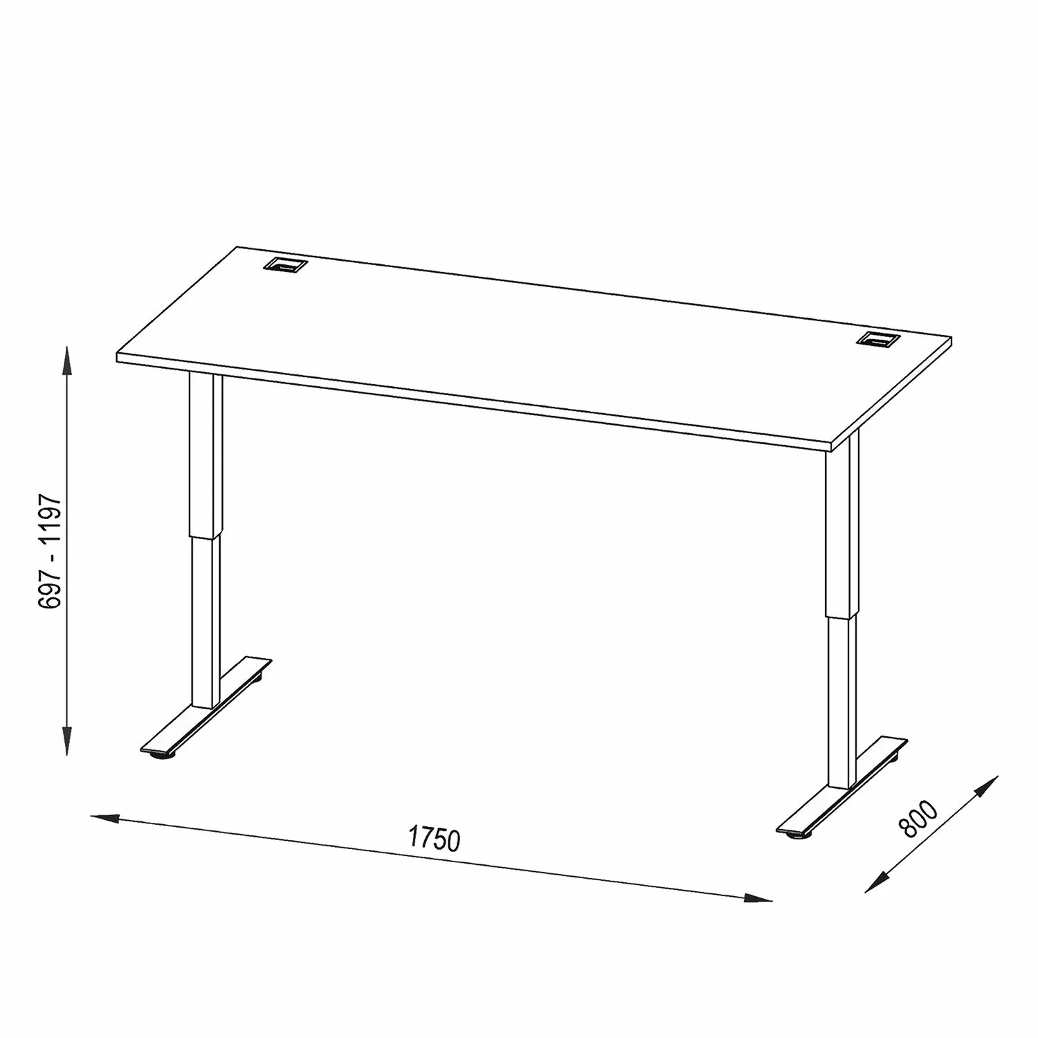 Maja Möbel Schreibtisch eDJUST II - Eiche Sonoma Dekor / Platingrau 9 Maja Möbel Schreibtisch eDJUST II - Eiche Sonoma Dekor / Platingrau – Bild 7