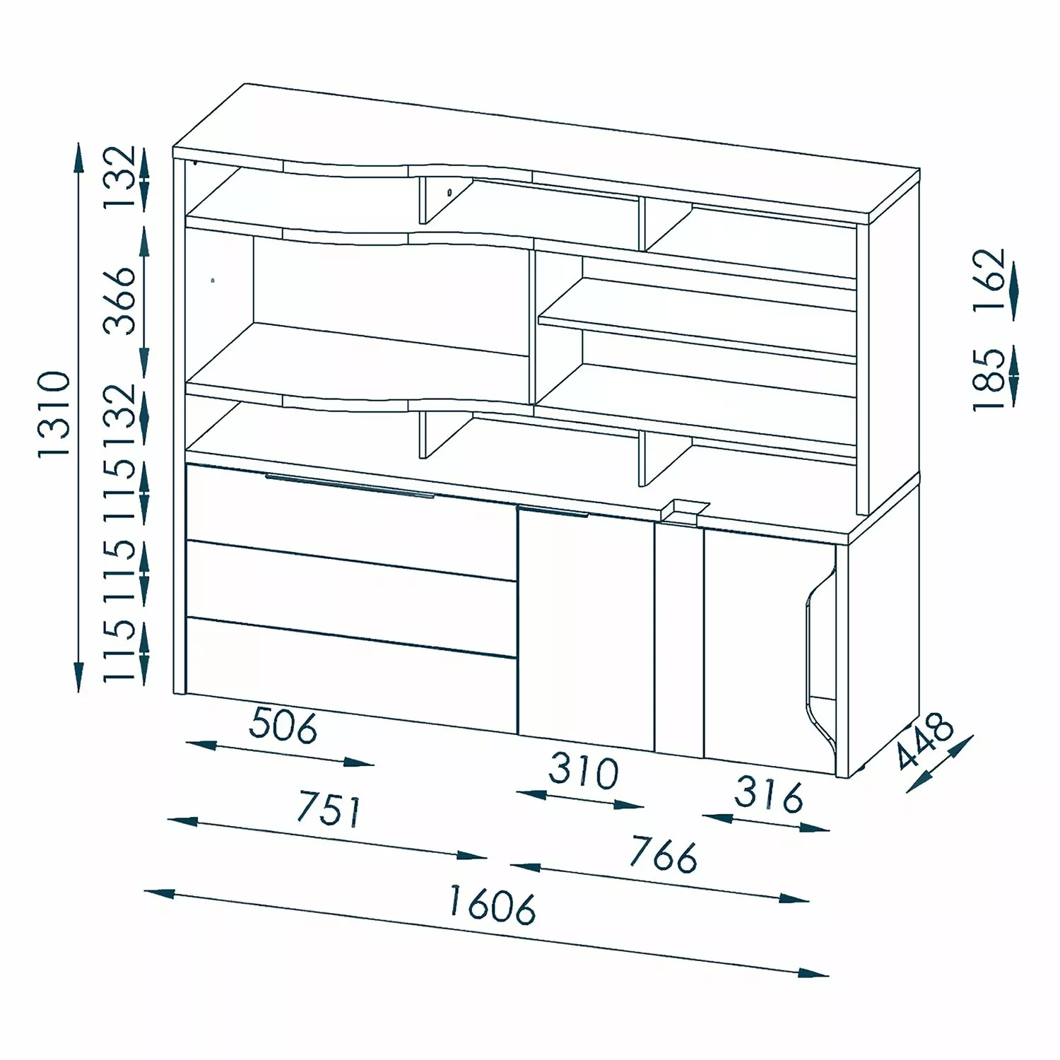 Maja Möbel Aktenregal eDJUST - Hochglanz Weiß / Eiche Sonoma Dekor - Schublade rechts 12 Maja Möbel Aktenregal eDJUST - Hochglanz Weiß / Eiche Sonoma Dekor - Schublade rechts – Bild 10