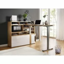 Maja Möbel Schreibtisch eDJUST II - Eiche Riviera Dekor / Platingrau -Büromöbel Verkäufe 1000170563 190513 15362700034 MOOD GALLERYIMAGES P000000001000170563 mood