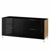 Maja Möbel Sideboard Shino III - Glas Schwarz / Eiche Riviera Dekor 2 Maja Möbel Sideboard Shino III - Glas Schwarz / Eiche Riviera Dekor -Büromöbel Verkäufe 1000170645 190418 12394300194 IMAGE P000000001000170645
