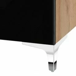 Maja Möbel Sideboard Shino III - Glas Schwarz / Eiche Riviera Dekor -Büromöbel Verkäufe 1000170645 190418 12394300196 GALLERYIMAGES P000000001000170645