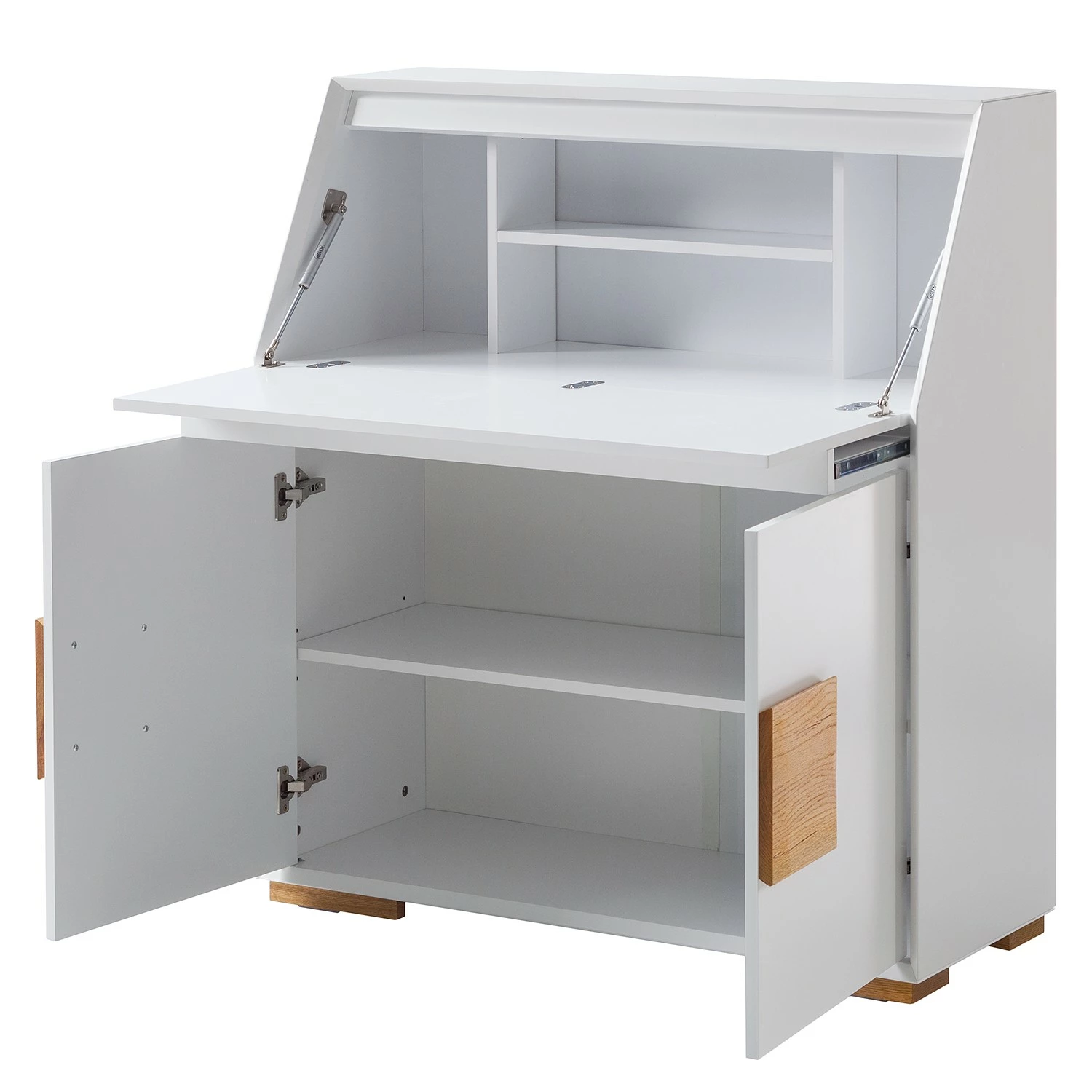 Loftscape Sekretär Deanes - Risseiche teilmassiv - Weiß / Risseiche 6 Loftscape Sekretär Deanes - Risseiche teilmassiv - Weiß / Risseiche – Bild 4