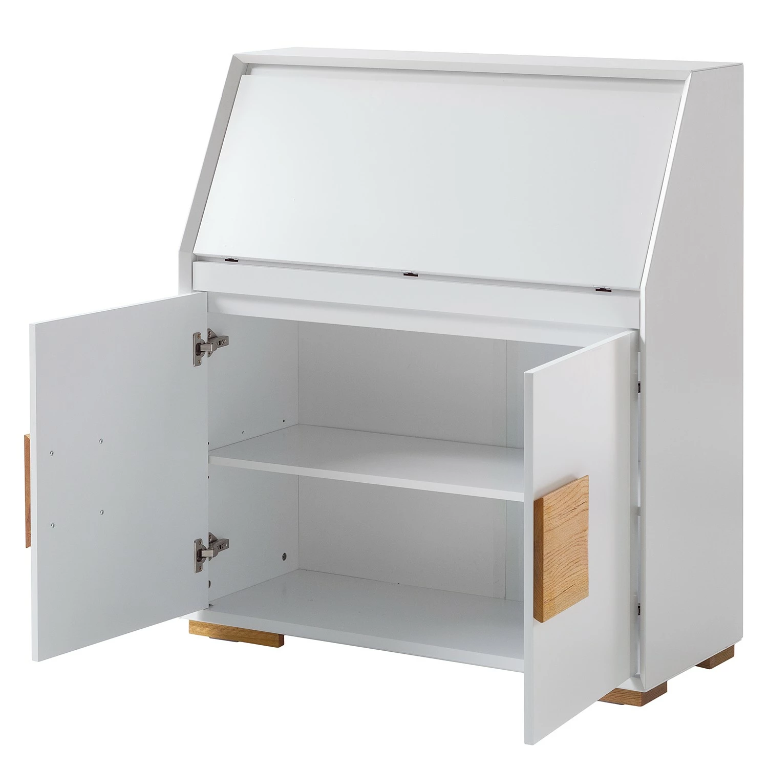 Loftscape Sekretär Deanes - Risseiche teilmassiv - Weiß / Risseiche 9 Loftscape Sekretär Deanes - Risseiche teilmassiv - Weiß / Risseiche – Bild 7