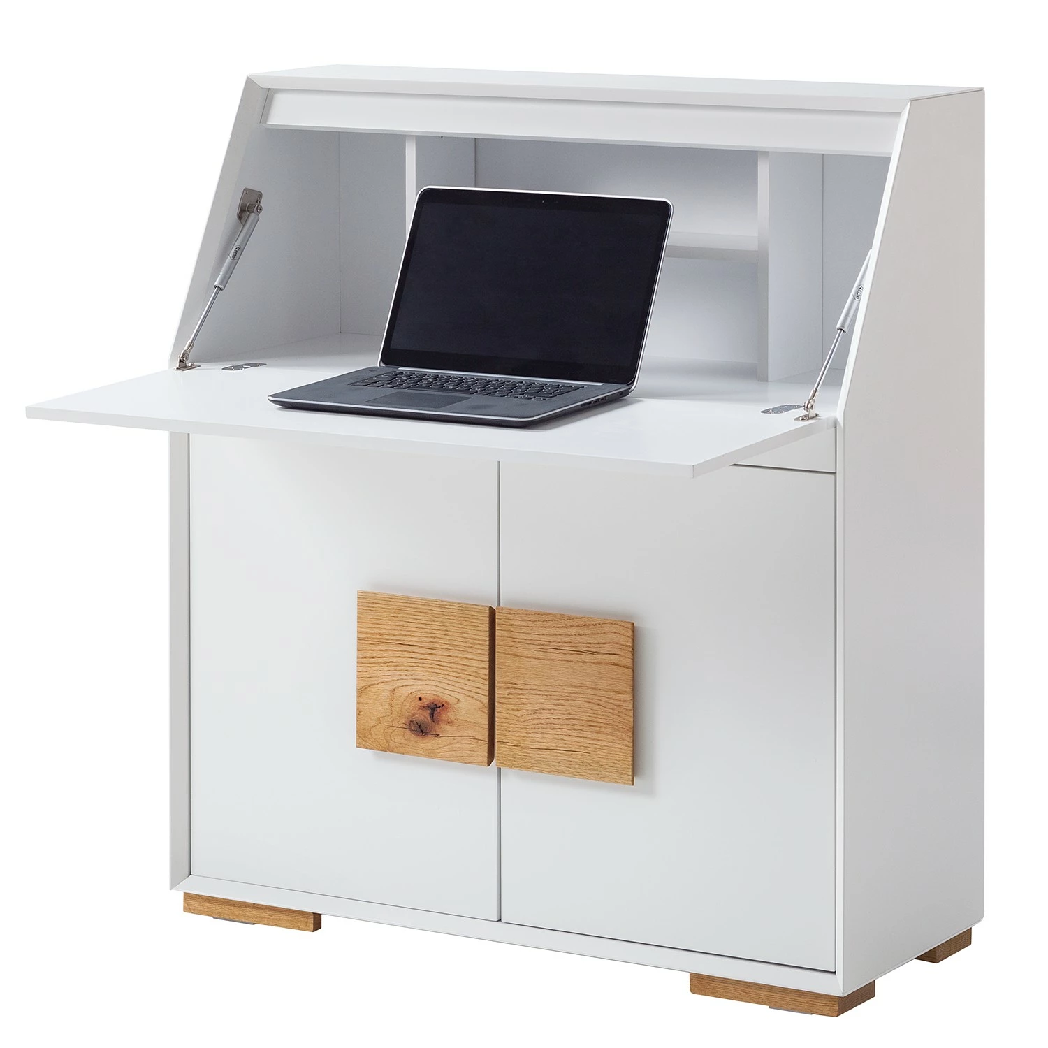 Loftscape Sekretär Deanes - Risseiche teilmassiv - Weiß / Risseiche 11 Loftscape Sekretär Deanes - Risseiche teilmassiv - Weiß / Risseiche – Bild 9