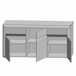 Loftscape Sideboard Charnocks - Hochglanz Weiß / Matt Weiß -Büromöbel Verkäufe 1000171351 190424 07580400254 GALLERYIMAGES P000000001000171351