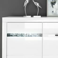 Loftscape Sideboard Charnocks - Hochglanz Weiß / Matt Weiß -Büromöbel Verkäufe 1000171351 190424 07580400255 GALLERYIMAGES P000000001000171351