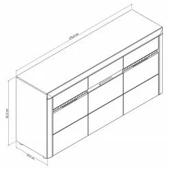 Loftscape Sideboard Charnocks - Hochglanz Weiß / Matt Weiß -Büromöbel Verkäufe 1000171351 190424 07580400257 GALLERYIMAGES P000000001000171351