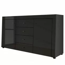 Loftscape Sideboard Moitin - Hochglanz Schwarz / Schwarz