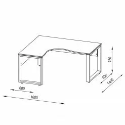 Maja Möbel Eckschreibtisch Marrara - Eiche Sonoma Dekor - Ecke davorstehend links -Büromöbel Verkäufe 1000172787 190510 08430500063 GALLERYIMAGES P000000001000172787