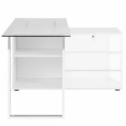 Maja Möbel Schreibtisch Hjerm - Hochglanz Weiß / Matt Weiß -Büromöbel Verkäufe 1000172792 190510 08430500067 GALLERYIMAGES P000000001000172792