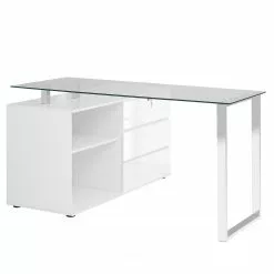 Maja Möbel Schreibtisch Hjerm - Hochglanz Weiß / Matt Weiß -Büromöbel Verkäufe 1000172792 190510 08430500068 GALLERYIMAGES P000000001000172792