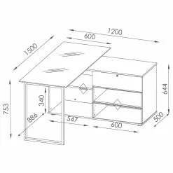 Maja Möbel Schreibtisch Hjerm - Hochglanz Weiß / Matt Weiß -Büromöbel Verkäufe 1000172792 190510 08430500072 GALLERYIMAGES P000000001000172792