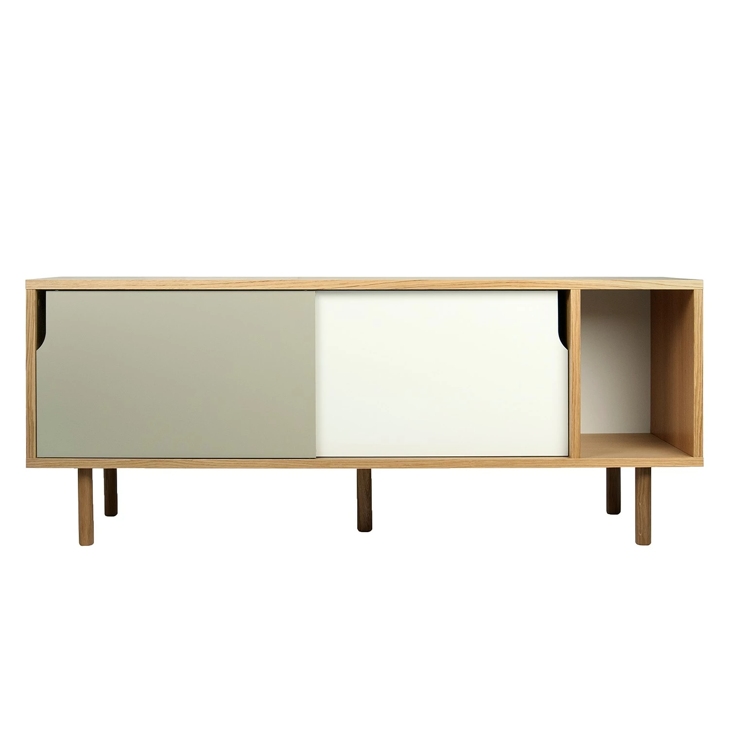 Temahome Sideboard Noa I - Weiß / Steingrau - Eiche 4 Temahome Sideboard Noa I - Weiß / Steingrau - Eiche – Bild 2