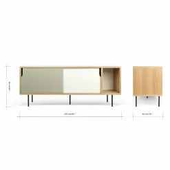 Temahome Sideboard Noa II - Weiß / Steingrau - Eiche -Büromöbel Verkäufe 1000172913 190426 18200500131 GALLERYIMAGES P000000001000172913