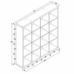 KiYDOO Regal Shelfy II - Eiche Sonoma Dekor - Breite: 158 cm 24 KiYDOO Regal Shelfy II - Eiche Sonoma Dekor - Breite: 158 cm -Büromöbel Verkäufe 1000173850 191106 15233200024 SKETCH DETAILS P000000001000173850 sketch