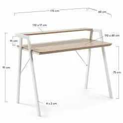 Norrwood Schreibtisch Heusy - Eiche Dekor / Weiß 11 Norrwood Schreibtisch Heusy - Eiche Dekor / Weiß -Büromöbel Verkäufe 1000176580 190612 11443800014 GALLERYIMAGES P000000001000176580