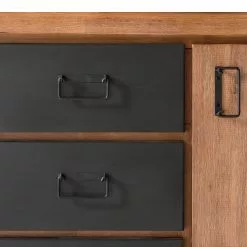 Ars manufacti Sideboard Manchester IV - Akazie massiv / Metall - Akazie / Anthrazit -Büromöbel Verkäufe 1000176686 200115 06054700011 DETAILS P000000001000176686