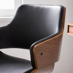 Studio Copenhagen Bürodrehstuhl Elzito - Kunstleder / Stahl - Schwarz / Chrom -Büromöbel Verkäufe 1000176721 190614 12071600104 GALLERYIMAGES P000000001000176721