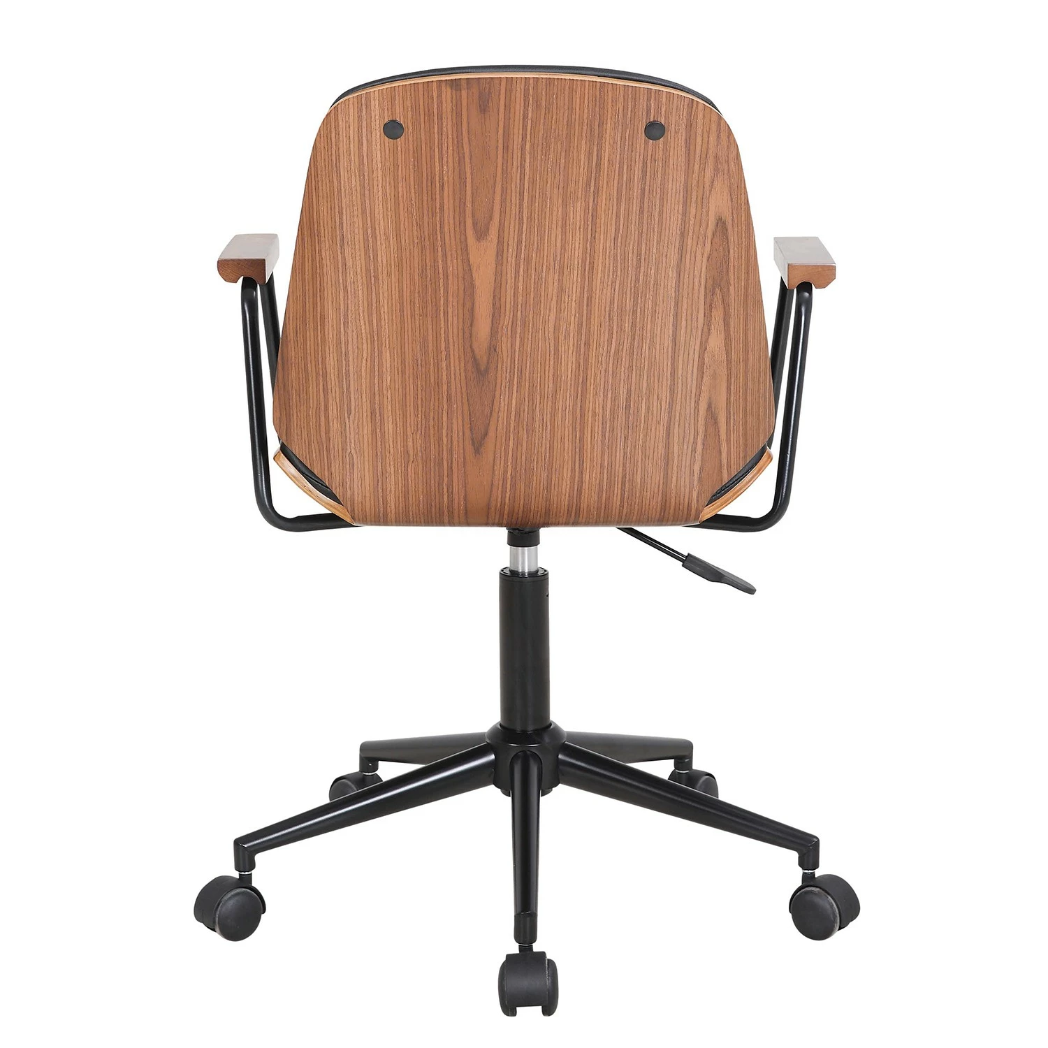 Mørteens Bürodrehstuhl Ganalu II - Kunstleder / Metall - Schwarz / Walnuss 7 Mørteens Bürodrehstuhl Ganalu II - Kunstleder / Metall - Schwarz / Walnuss – Bild 5