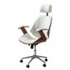 Fredriks Bürodrehstuhl Viiki - Kunstleder / Stahl - Weiß / Walnuss -Büromöbel Verkäufe 1000176727 201022 13190900027 IMAGE P000000001000176727 1