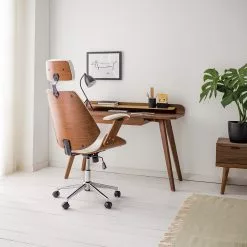 Fredriks Bürodrehstuhl Viiki - Kunstleder / Stahl - Weiß / Walnuss 15 Fredriks Bürodrehstuhl Viiki - Kunstleder / Stahl - Weiß / Walnuss -Büromöbel Verkäufe 1000176727 210212 13382900009 MOOD DETAILS P000000001000176727 mood 1