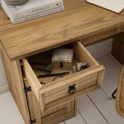 Maison Belfort Schreibtisch Finca Rustica I - Kiefer massiv - Kiefer Natur -Büromöbel Verkäufe 1000178037 200506 14205900005 DETAILS P000000001000178037