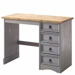 Maison Belfort Schreibtisch Finca Rustica II - Kiefer massiv - Kiefer Grau