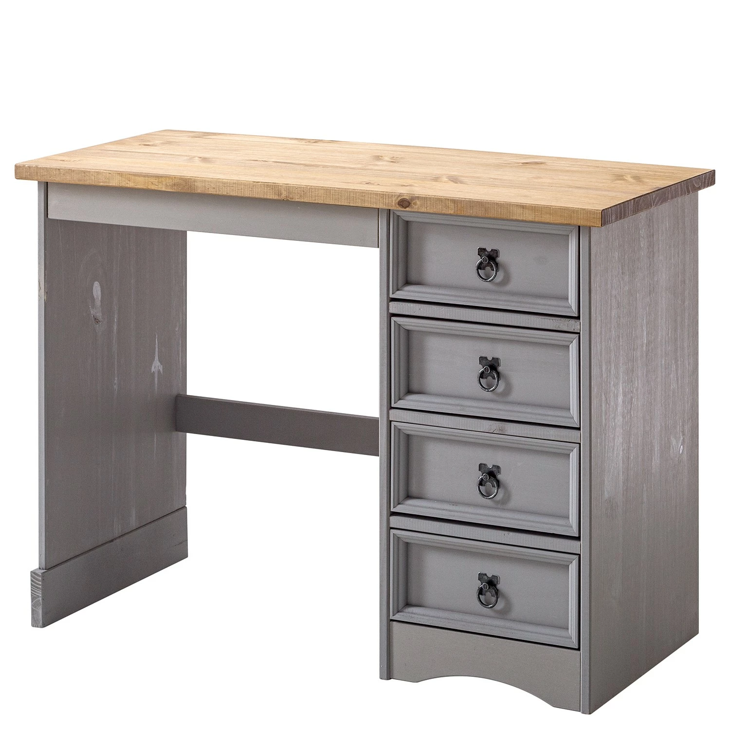 Maison Belfort Schreibtisch Finca Rustica II - Kiefer massiv - Kiefer Grau 3 Maison Belfort Schreibtisch Finca Rustica II - Kiefer massiv - Kiefer Grau