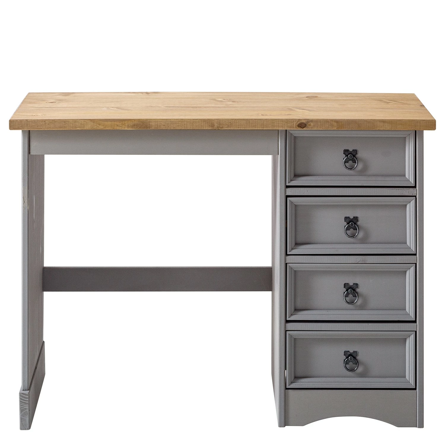 Maison Belfort Schreibtisch Finca Rustica II - Kiefer massiv - Kiefer Grau 5 Maison Belfort Schreibtisch Finca Rustica II - Kiefer massiv - Kiefer Grau – Bild 3