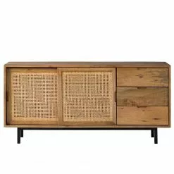 Ars manufacti Sideboard Vina I - Mango massiv / Wiener Geflecht - Mango / Schwarz -Büromöbel Verkäufe 1000178078 200225 13061200013 DETAILS P000000001000178078
