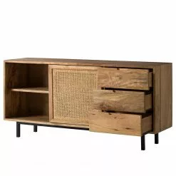 Ars manufacti Sideboard Vina I - Mango massiv / Wiener Geflecht - Mango / Schwarz -Büromöbel Verkäufe 1000178078 200225 13061200015 DETAILS P000000001000178078