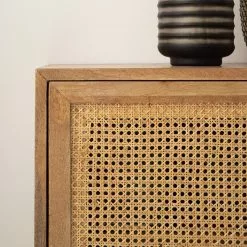 Ars manufacti Sideboard Vina I - Mango massiv / Wiener Geflecht - Mango / Schwarz -Büromöbel Verkäufe 1000178078 200317 14181600004 DETAILS P000000001000178078