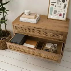 Ars manufacti Kommode Vina I - Mango massiv / Wiener Geflecht - Mango / Schwarz -Büromöbel Verkäufe 1000178079 200320 14005100002 DETAILS P000000001000178079