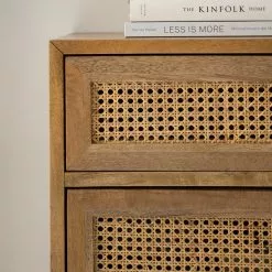 Ars manufacti Kommode Vina I - Mango massiv / Wiener Geflecht - Mango / Schwarz -Büromöbel Verkäufe 1000178079 200320 14005300003 DETAILS P000000001000178079