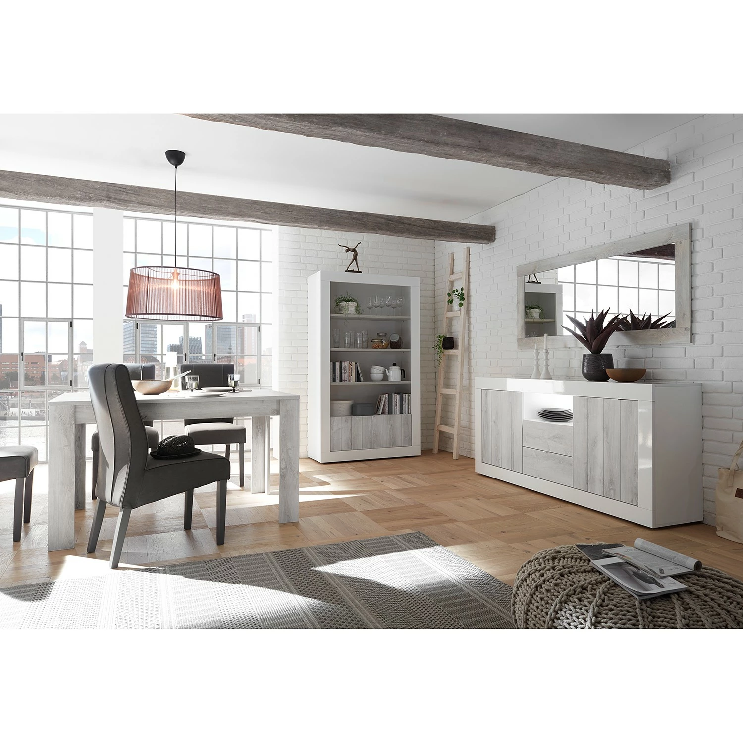 LC Spa Sideboard Urbino I - Hellgrau / Weiß 7 LC Spa Sideboard Urbino I - Hellgrau / Weiß – Bild 5