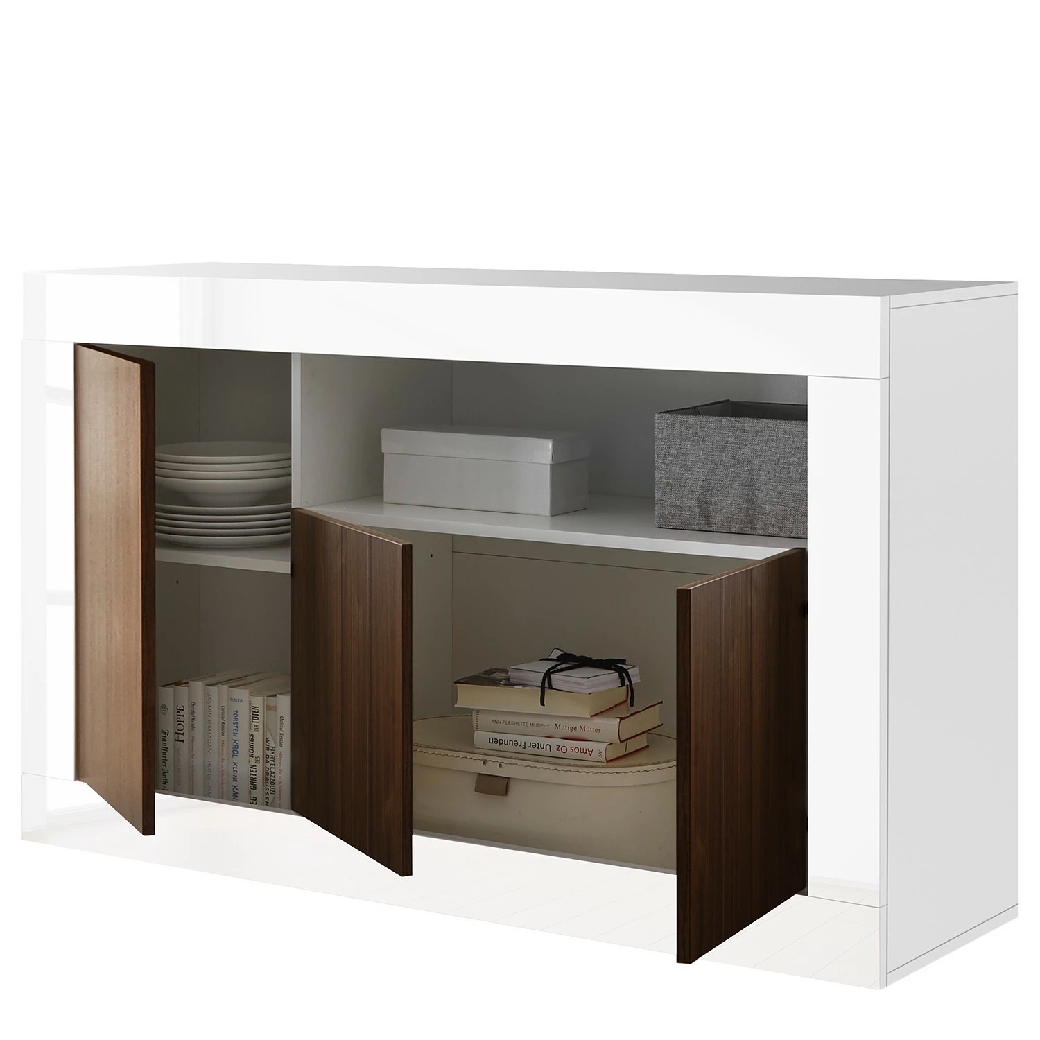LC Spa Sideboard Urbino II - Nussbaum Dekor / Weiß 7 LC Spa Sideboard Urbino II - Nussbaum Dekor / Weiß – Bild 5
