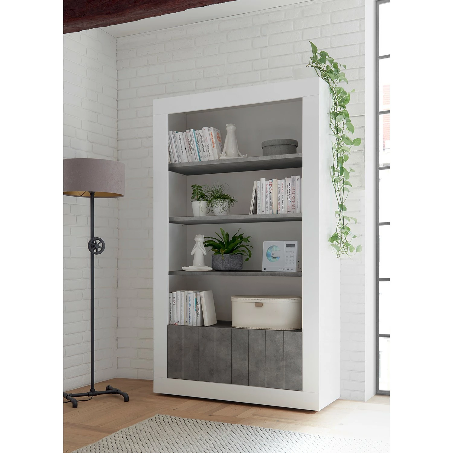 LC Spa Regal Urbino - Beton Dekor / Weiß 4 LC Spa Regal Urbino - Beton Dekor / Weiß – Bild 2