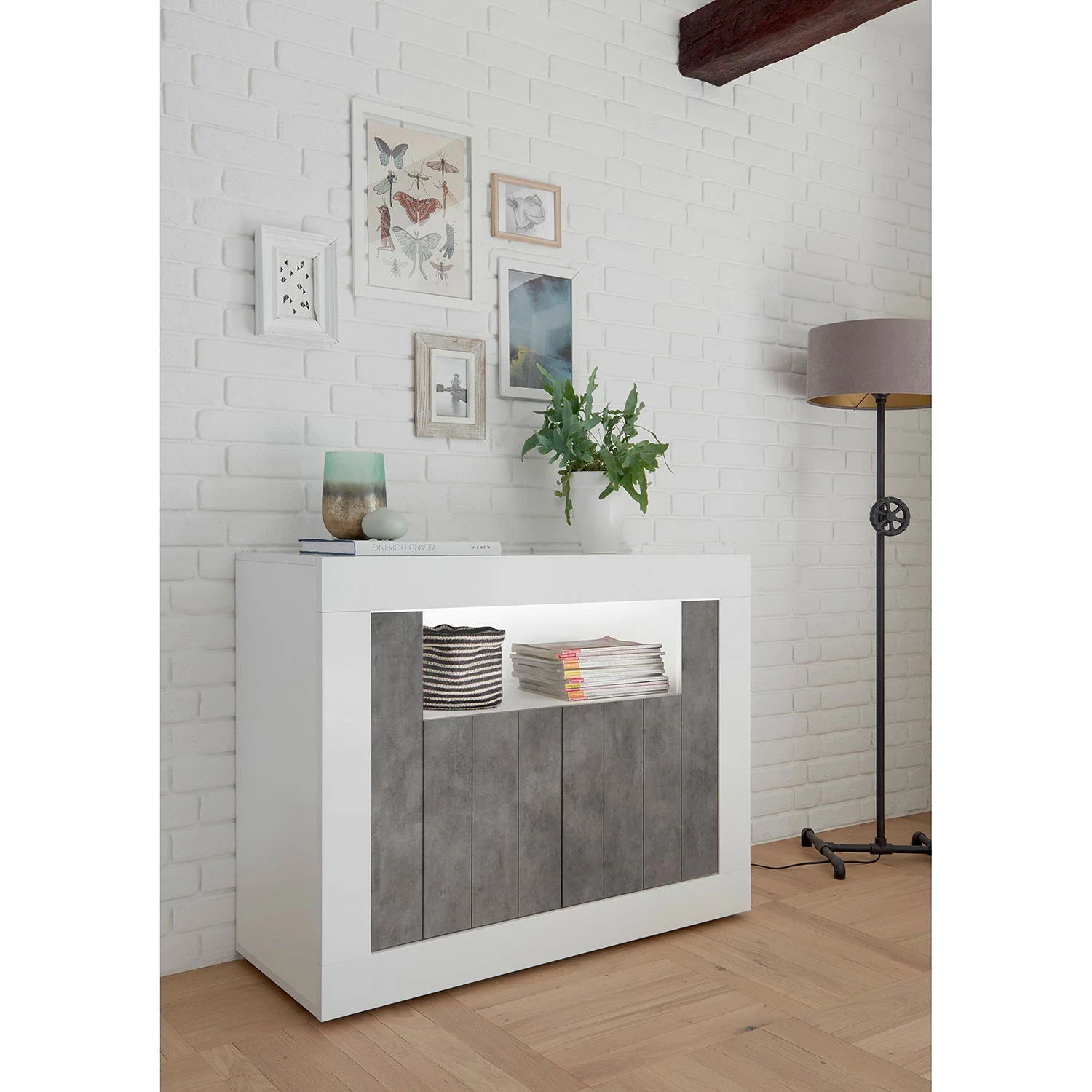 LC Spa Kommode Urbino - Beton Dekor / Weiß 4 LC Spa Kommode Urbino - Beton Dekor / Weiß – Bild 2