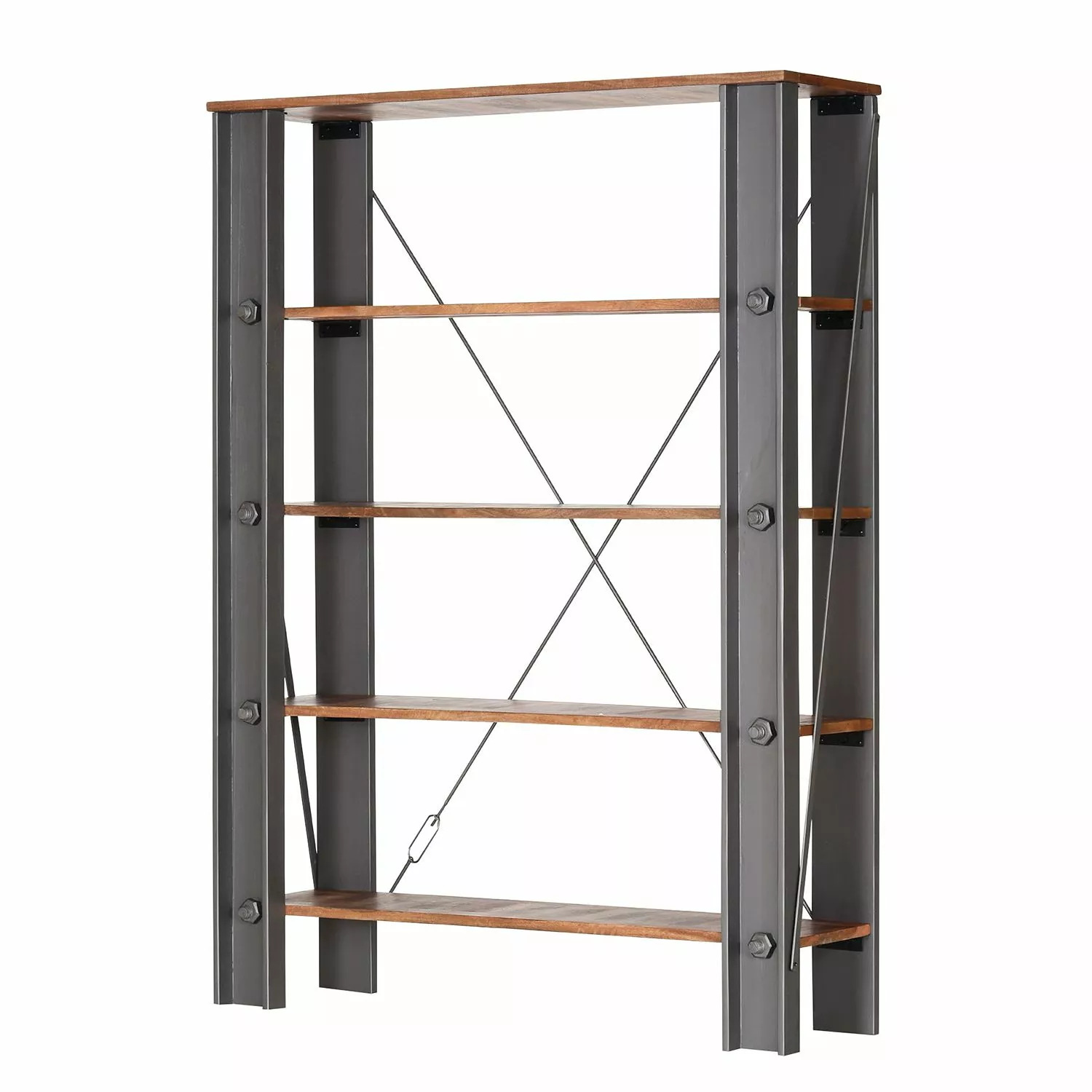 Red Living Regal Linx - Mango massiv - Mango / Stahl Dekor - Breite: 150 cm 3 Red Living Regal Linx - Mango massiv - Mango / Stahl Dekor - Breite: 150 cm