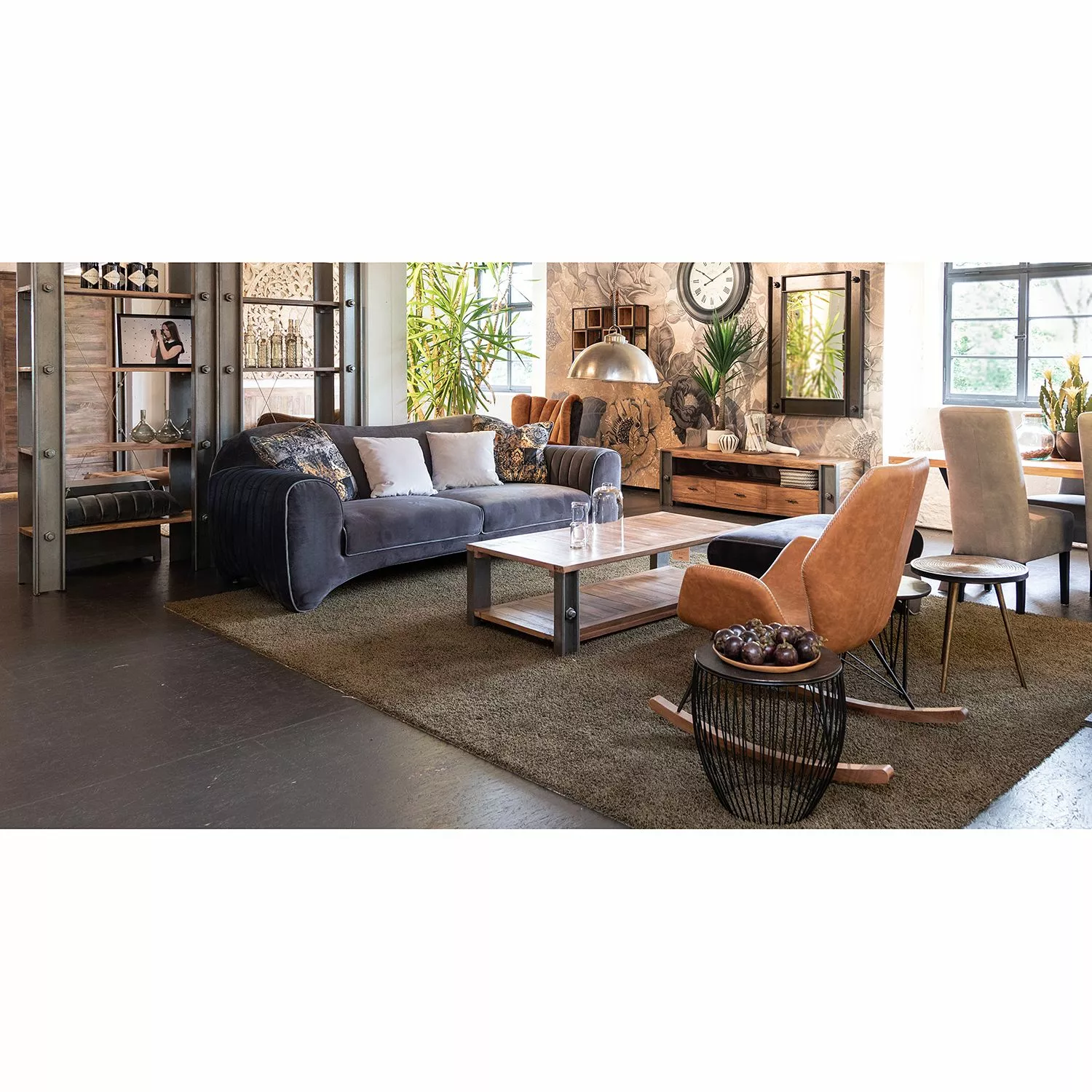 Red Living Regal Linx - Mango massiv - Mango / Stahl Dekor - Breite: 150 cm 4 Red Living Regal Linx - Mango massiv - Mango / Stahl Dekor - Breite: 150 cm – Bild 2