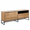 Red Living Sideboard Frahan I - Wildeiche / Schwarz