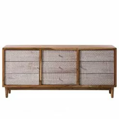 Ars manufacti Sideboard Buuda - Akazie massiv - Ecru / Akazie -Büromöbel Verkäufe 1000182064 200225 06193600029 DETAILS P000000001000182064