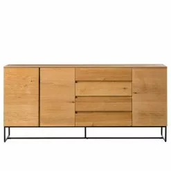 Ars Natura Sideboard Nozza I - Echtholzfurnier - Eiche / Schwarz -Büromöbel Verkäufe 1000182824 200214 14501900037 DETAILS P000000001000182824