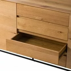 Ars Natura Sideboard Nozza I - Echtholzfurnier - Eiche / Schwarz -Büromöbel Verkäufe 1000182824 200214 14501900041 DETAILS P000000001000182824