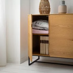 Ars Natura Sideboard Nozza I - Echtholzfurnier - Eiche / Schwarz -Büromöbel Verkäufe 1000182824 200306 14374700016 MOOD DETAILS P000000001000182824 mood