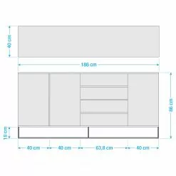 Ars Natura Sideboard Nozza I - Echtholzfurnier - Eiche / Schwarz -Büromöbel Verkäufe 1000182824 211018 083456000520 SKETCH DETAILS P000000001000182824 sketch