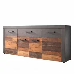 Trendteam Sideboard Indy - Altholz Pinie Dekor / Vintage Grau
